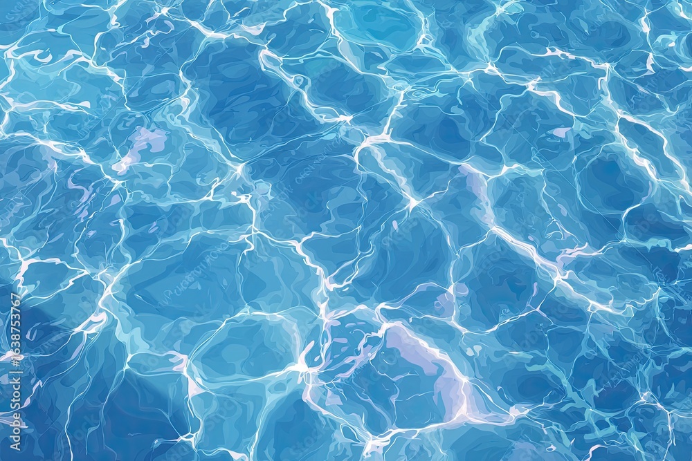 Obraz premium Rippled, turquoise water surface with light reflections