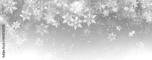 Wallpaper Mural Falling snowflakes on a soft gray gradient Torontodigital.ca