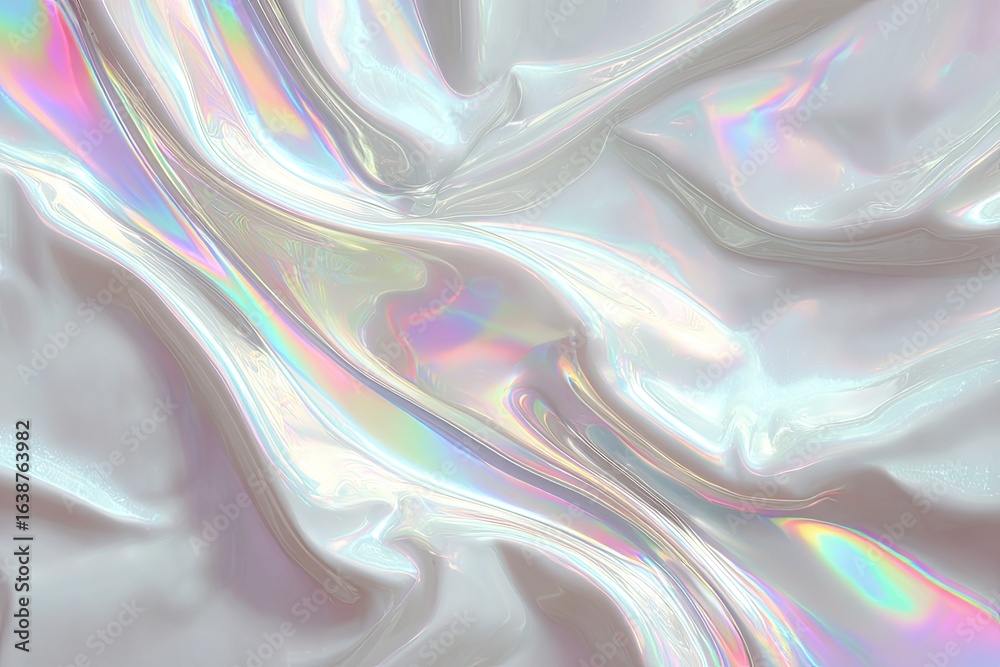 Obraz premium Shimmering, iridescent fabric drapes