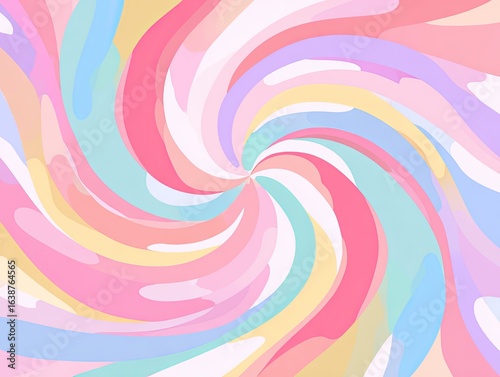 Abstract swirl pattern of pastel colors