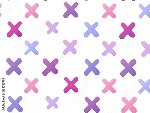 A repeating pattern of soft, pastel X's