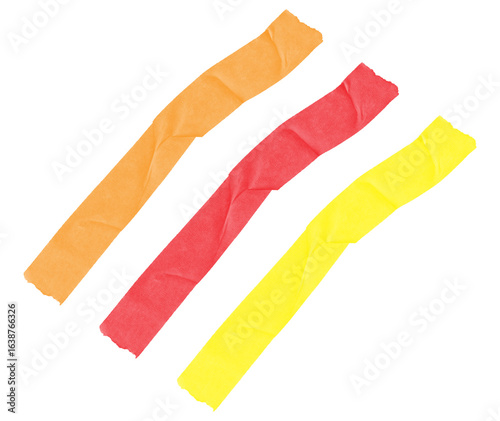 Colorful Masking Tape Isolated on Transparent Background