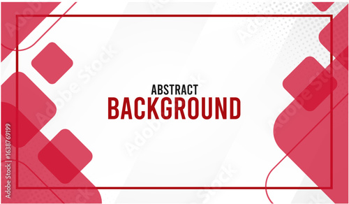 Red Geometric Diamond Shapes Frame