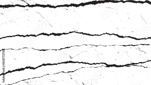 Abstract Grunge Cracked Surface Texture, Black and White Horizontal Line Damage Overlay
