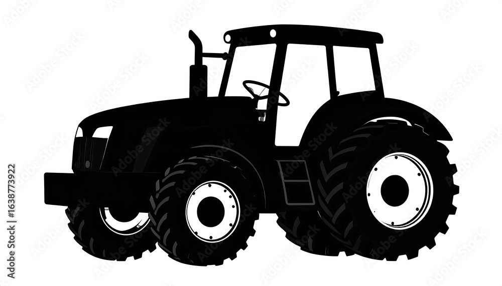 Obraz premium Tractor silhouette (4)