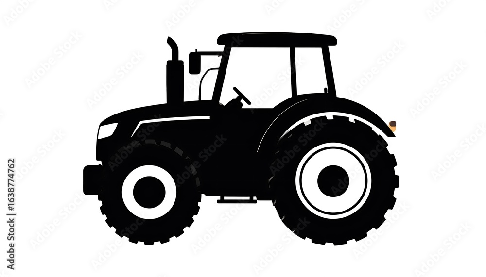 Obraz premium Tractor silhouette