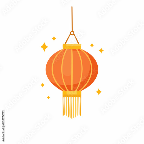  lampion flat isolated