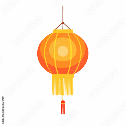  lampion flat isolated