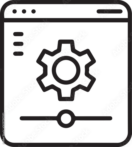 Streamline website settings with this modern icon, adjust user preferences and enhance digital experiences through intuitive interface design