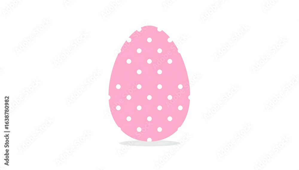 Pink Polka Dot Easter Egg. Pink Polka Dot Easter Egg.