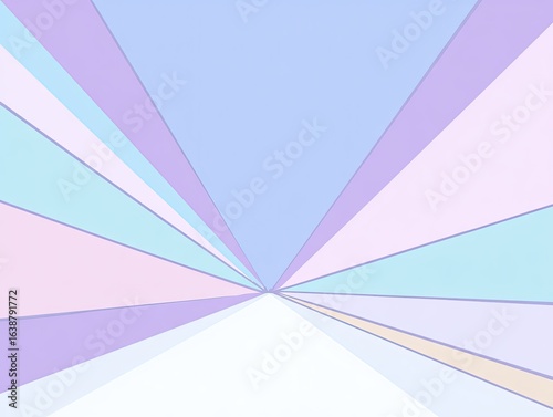 Pastel radiating lines converge to a central point