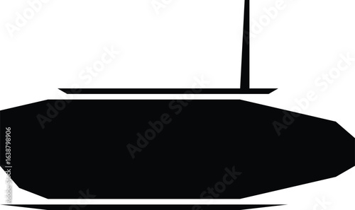 Tank Isolated Black and White Icon | Military Symbol for Apps, Web Design, or Game Assets