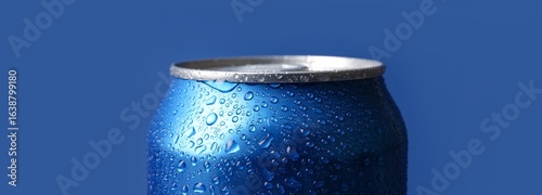 Can of soda with water drop...