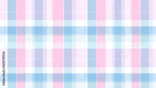 Pastel plaid pattern with soft, blended colors