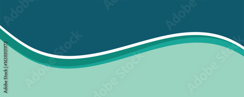 Abstract Blue Curved Business Background with White Space for Corporate Banner or Presentation	