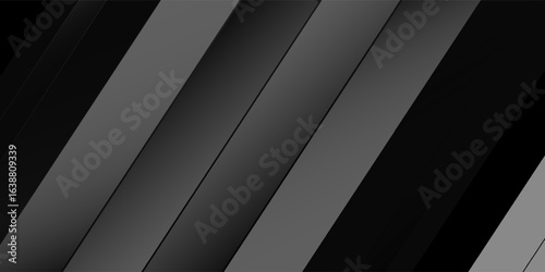 Abstract black background with rectangle lines. Black abstract geometric background. Modern shape concept.  Dark abstract geometric background illustration