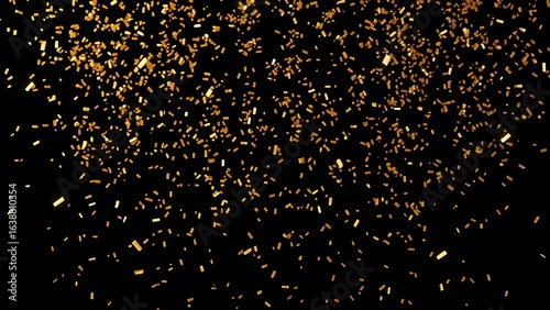 Wallpaper Mural Golden confetti floating in midair against a dark backdrop, capturing a festive and lively moment. Torontodigital.ca