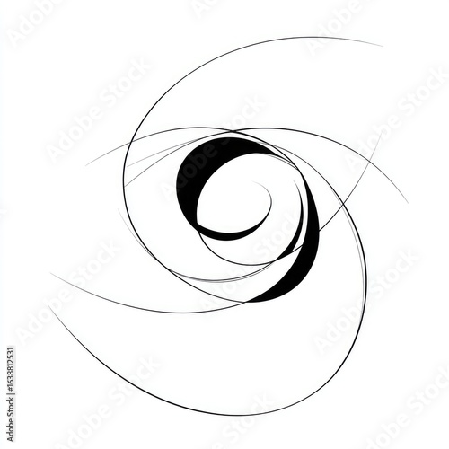 Abstract swirl design with flowing, elegant lines