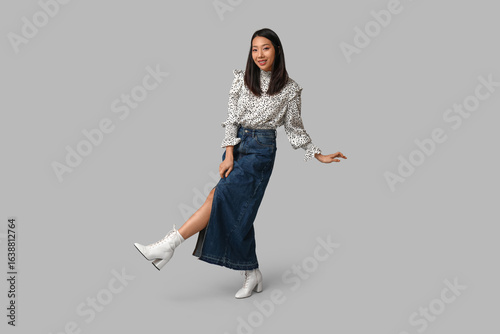 Beautiful young happy Asian...