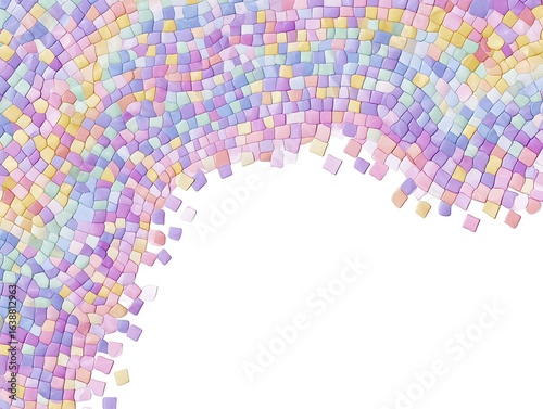 Abstract mosaic corner, pastel colors