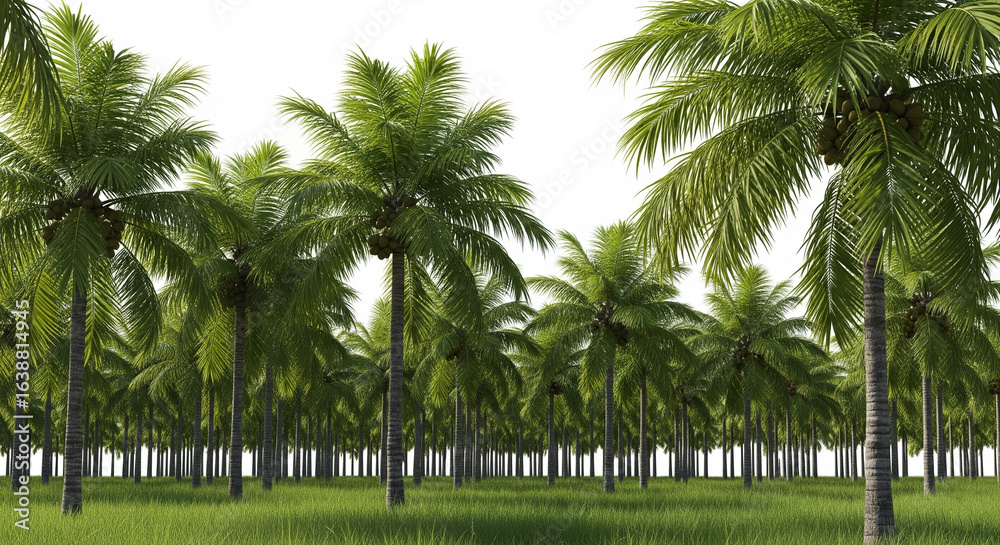 Fototapeta premium palm trees on a white background