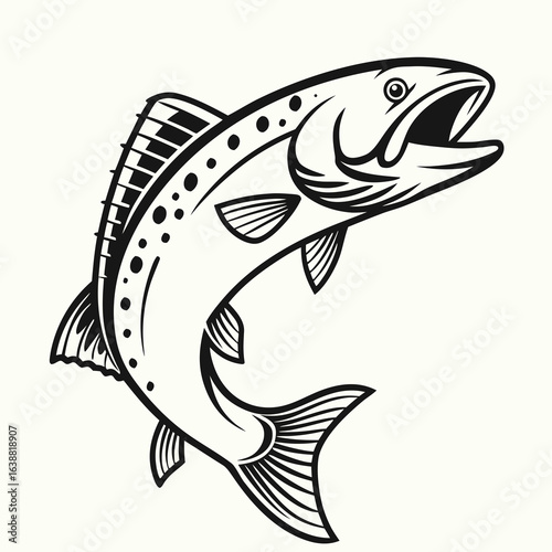 vector illustration of a fish - Minimal Fish SVG - Simple Ocean Animal Clipart for Cricut, Printables & Commercial Use
