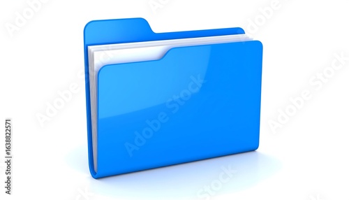 Blue folder icon on white background (2)