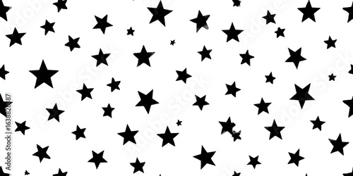Black star pattern on white background (3)