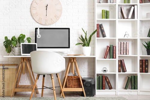 Stylish office with workpla...