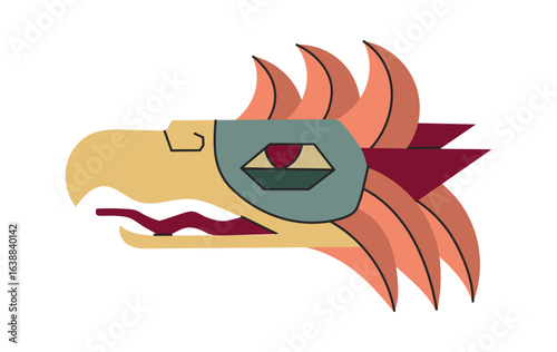 Cuauhtli sign tattoo hand drawn icon clipart avatar logotype isolated illustration
