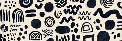 Abstract Pattern of Organic Shapes