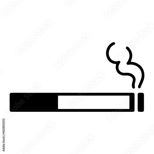 Black cigarette with smoke smoking tobacco