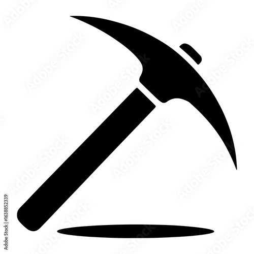 Black pickaxe tool icon mining digging