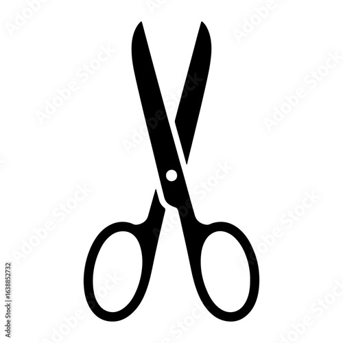 Black scissors open cutting tool
