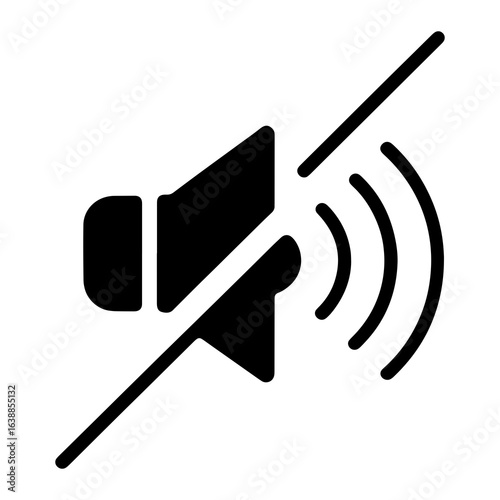 Muted speaker symbol sound silent