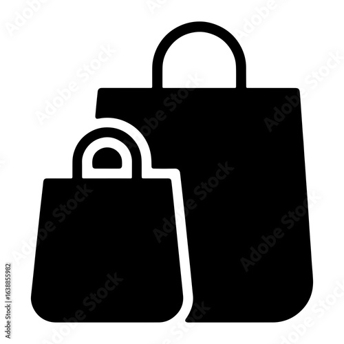 Two Black Shopping Bags retail commerce