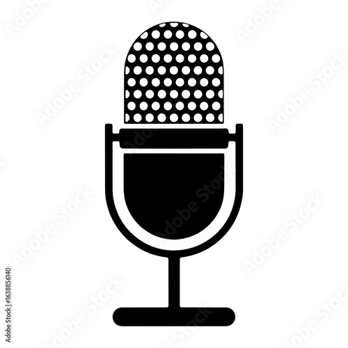 Vintage Microphone With Polka Dot Head retro microphone