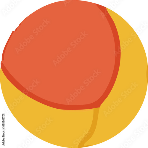 Abstract Gym Ball Icon, Isolated Background. Fitness Equipment Design for Stretching and Balance Training
