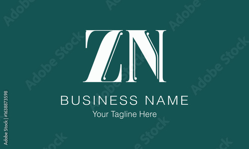 ZN Z zn initial logo | initial based abstract modern minimal creative logo, vector template image. luxury logotype logo, real estate homie logo. typography logo. initials logo