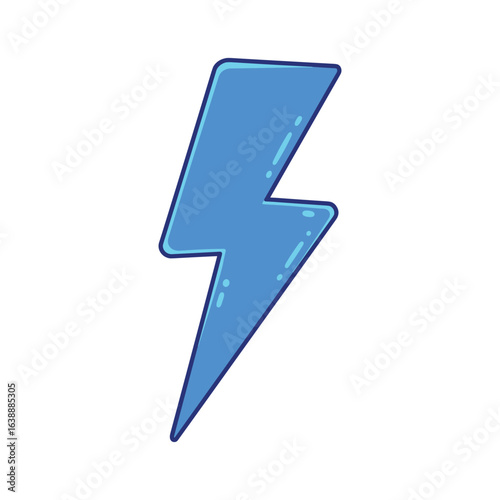 Free Download Blue lightning bolt illustration – stock vector flat illustration - GFXLoad