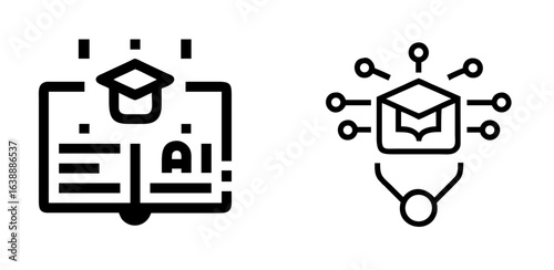 AI Education and Intelligent Learning Technology Icon