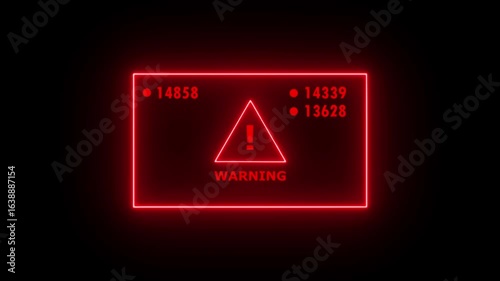 Warning security breach computer hacking warning message. Hacked alert Warning sign. Virus code software hack concept. Warning Alert Message.