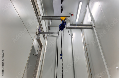 Plant Conveyor Installation , Meat Processing freezer lift platform , crane hoisting chain, abattoir mechanical support systems