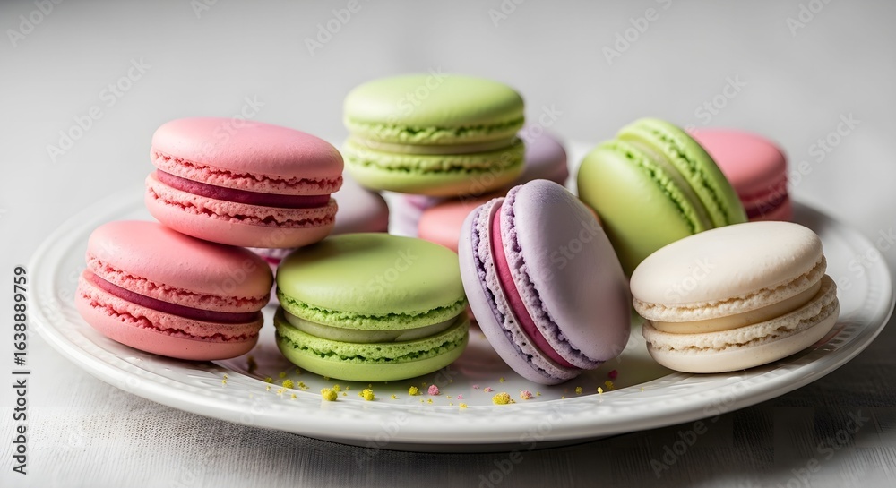 Obraz premium Macarons assorted French colors