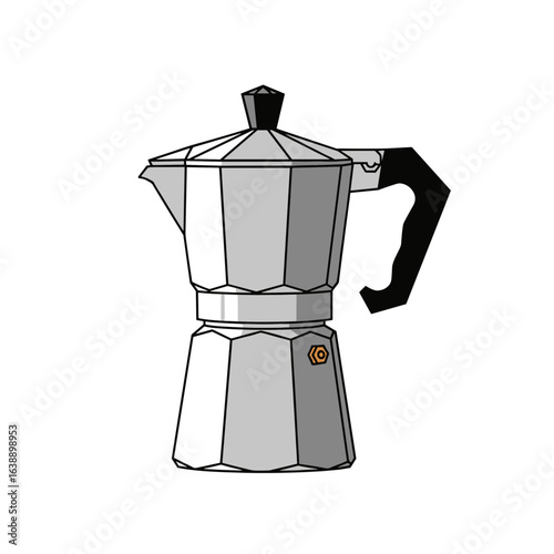 Classic italian stovetop espresso maker for rich and aromatic coffee brewed at home
