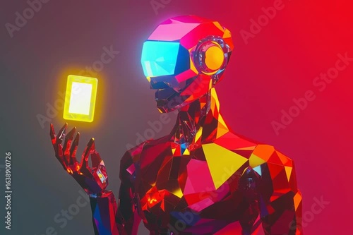 red robot woman