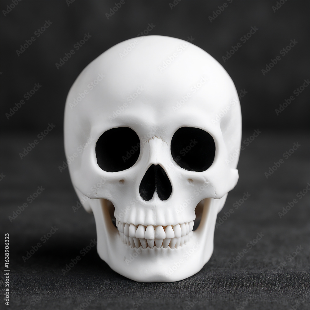 Fototapeta premium a skull with its eyes closed in a peaceful, contemplative expression.