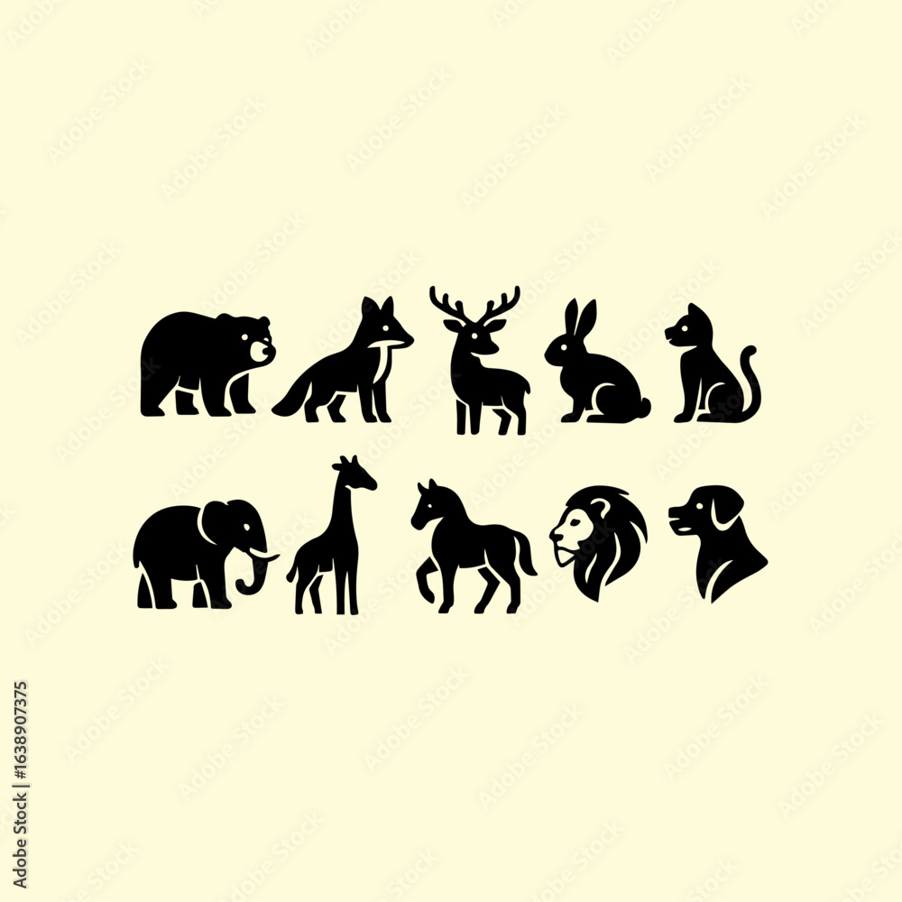 Obraz premium 10 animals icon