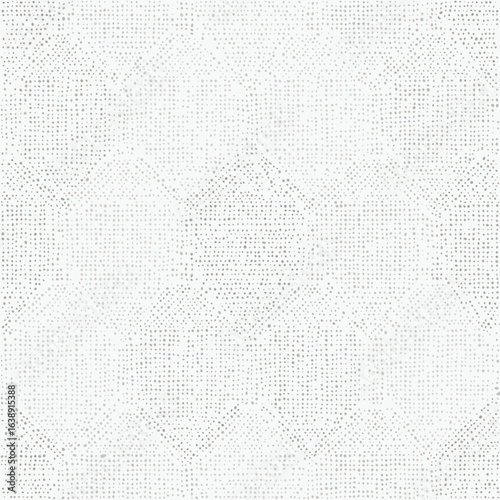 Subtle grey dotted pattern with abstract geometric shapes on white background texture
