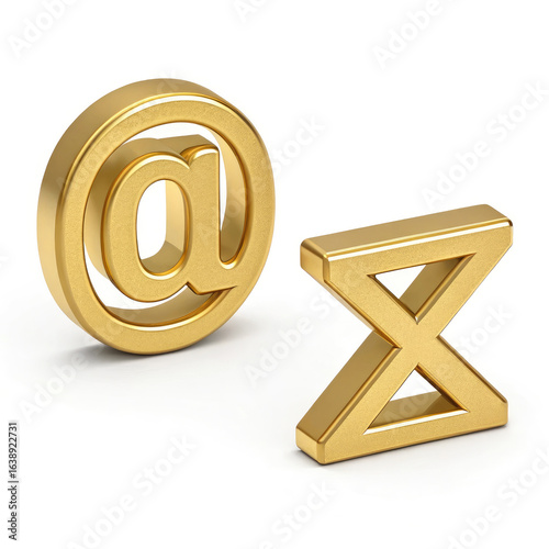 golden e mail symbol